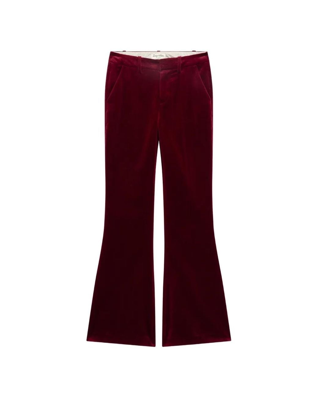 Zadig & Voltaire Red Prevy Velvet Trousers