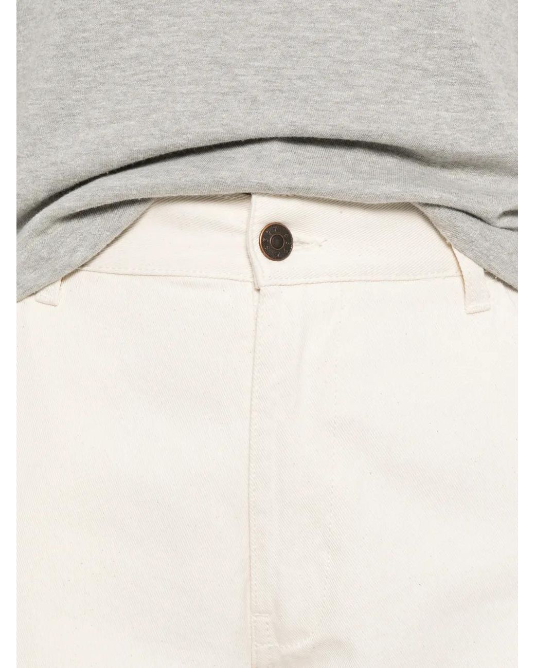 6397 White Natural Trousers