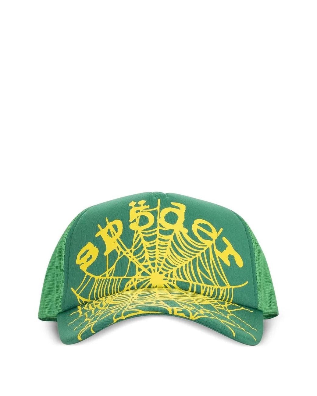 Sp5der Green Web Baseball Cap for men