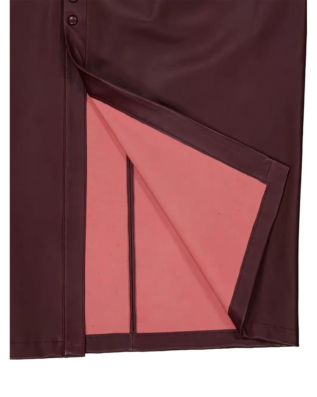 Rabanne Purple Buttoned Leather Midi Skirt