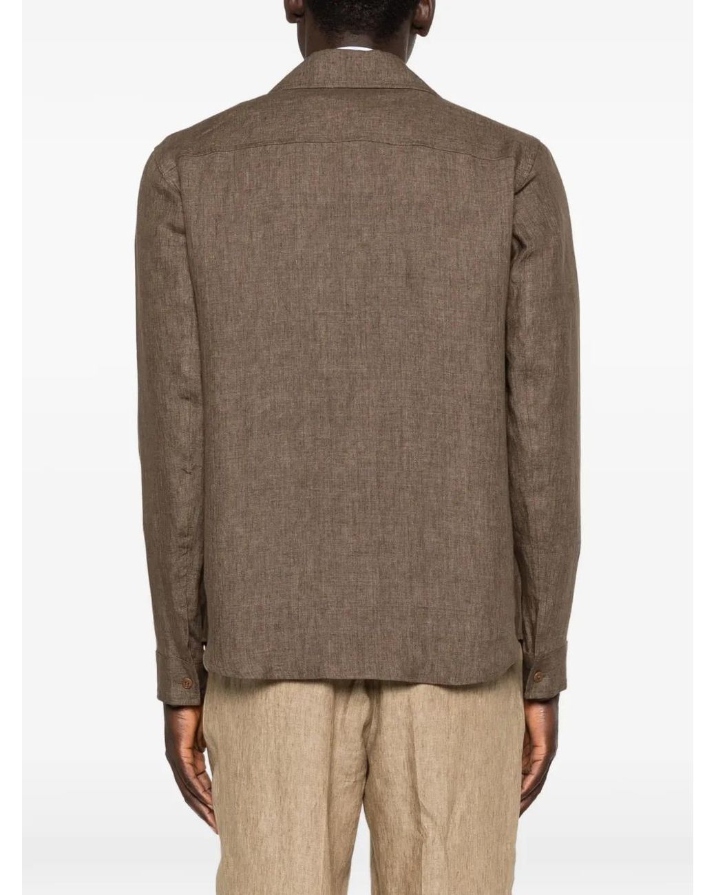 Briglia 1949 Brown John Flap-Pocket Shirt Jacket for men