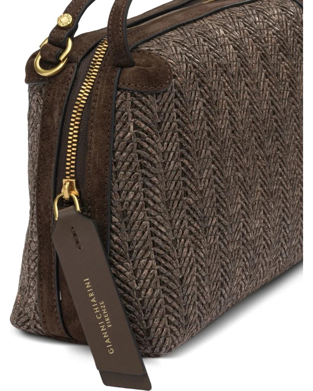 Borsa Tote Alifa Con Design Intrecciato di Gianni Chiarini in Brown