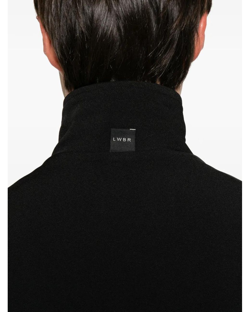 Low Brand Black Zip-Up High-Neck Jacket for men