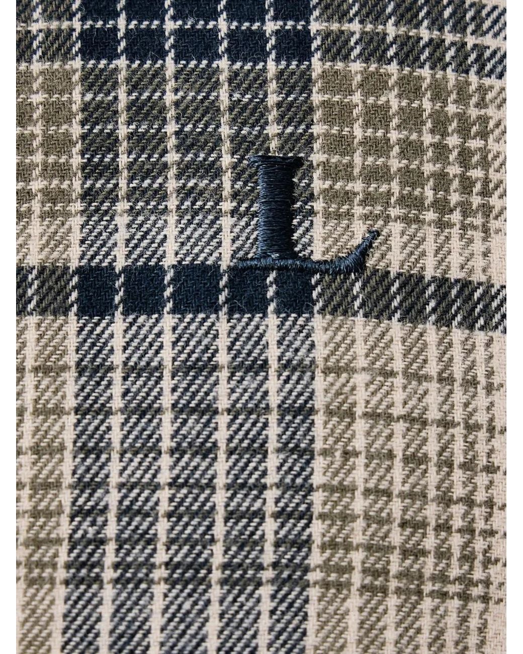 Lindbergh Gray Check-Pattern Button-Down Shirt for men