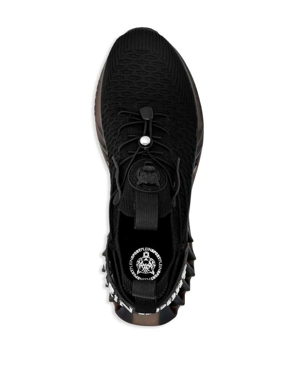Philipp Plein Black Runner Knitted Sneakers