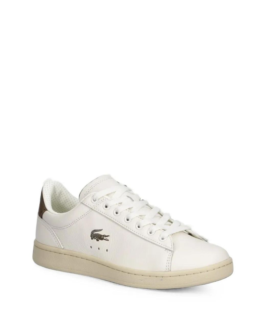 Lacoste White Carnaby Logo-Patch Sneakers