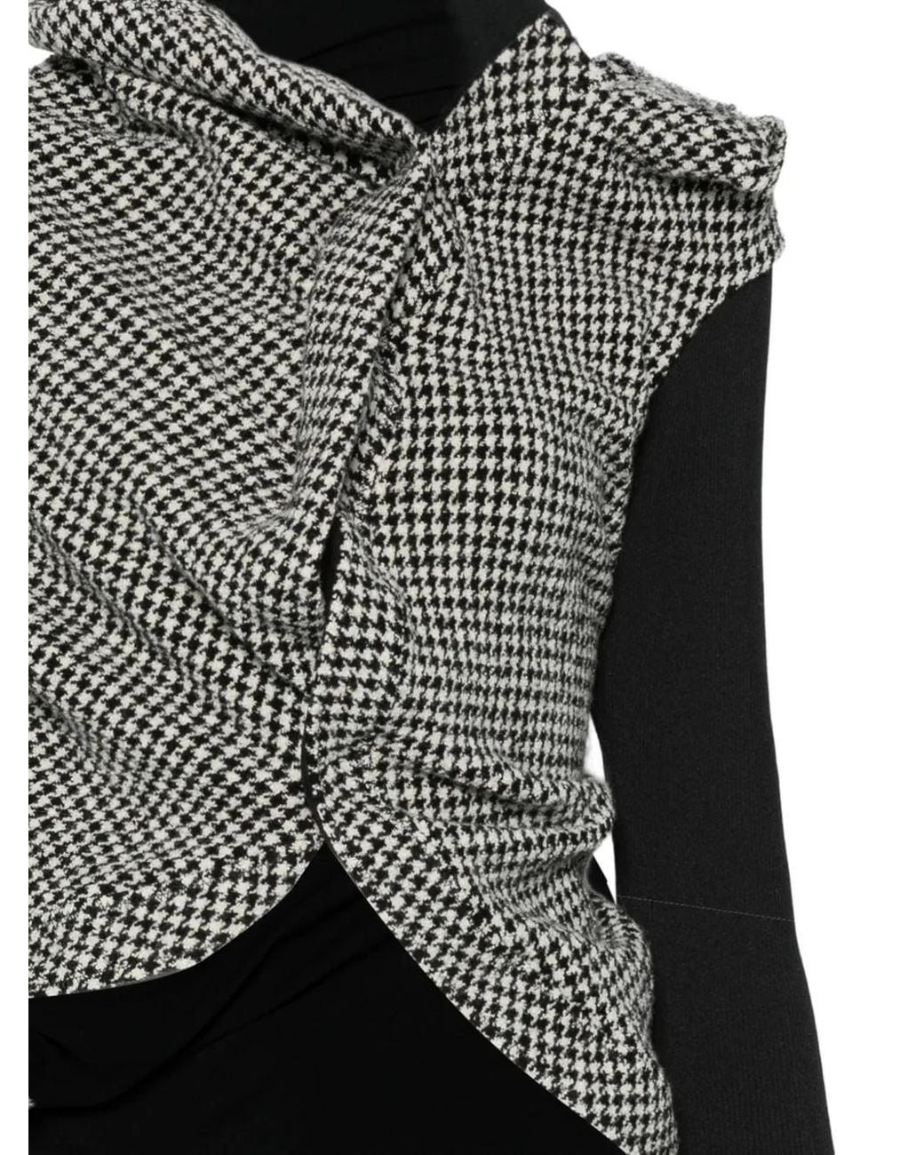 Junya Watanabe Gray Houndstooth-Pattern Jacket