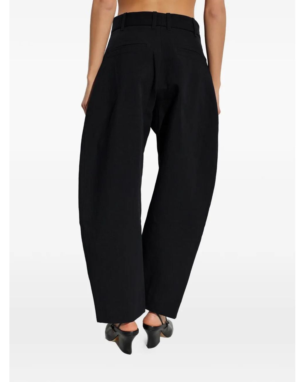 Studio Nicholson Minos Geplooide Broek in het Black