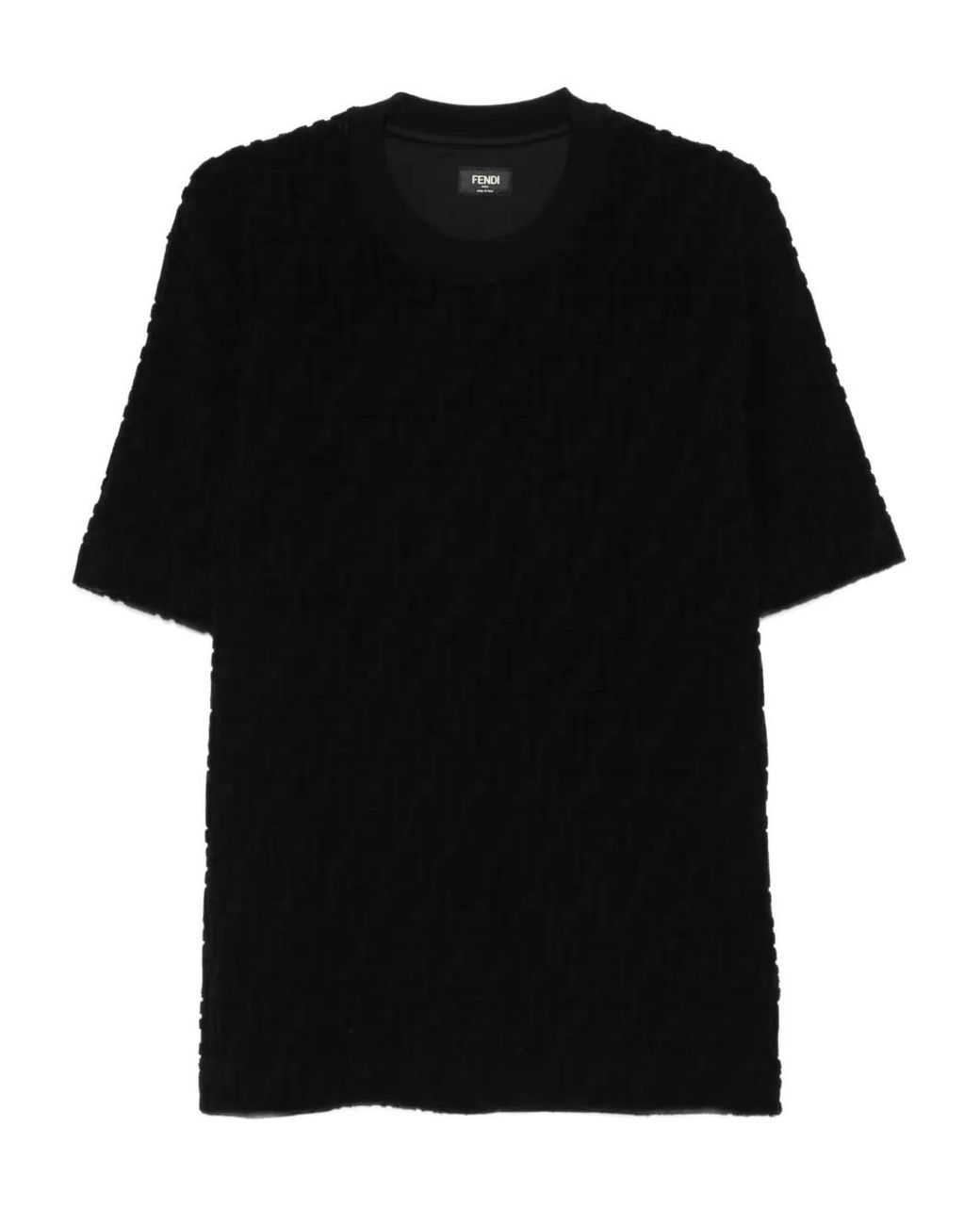 Fendi Black Zucca Sponge' T-Shirt for men