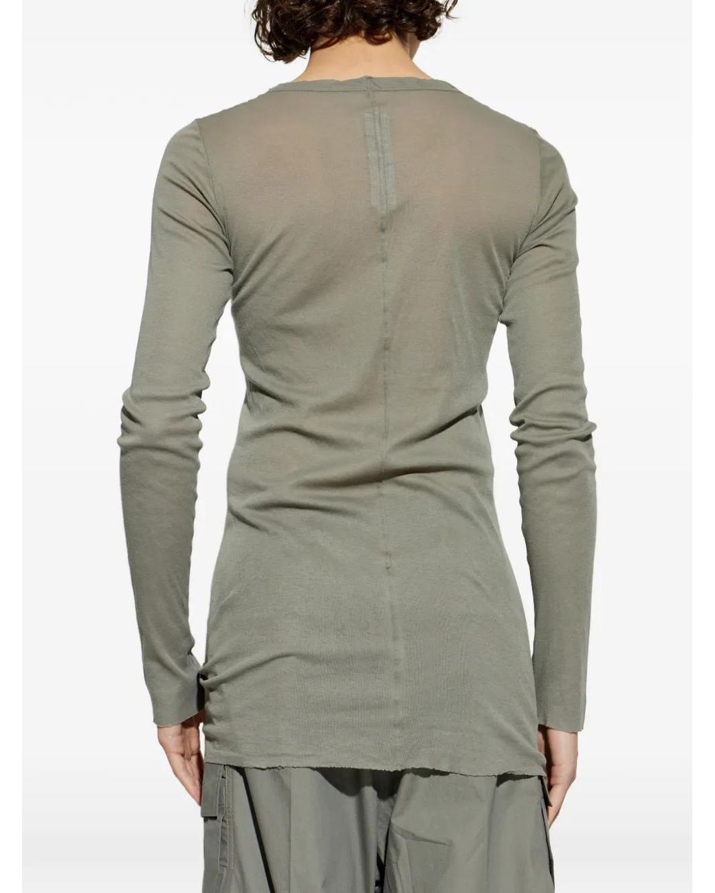 Rick Owens Green Rib Ls T-Shirt for men
