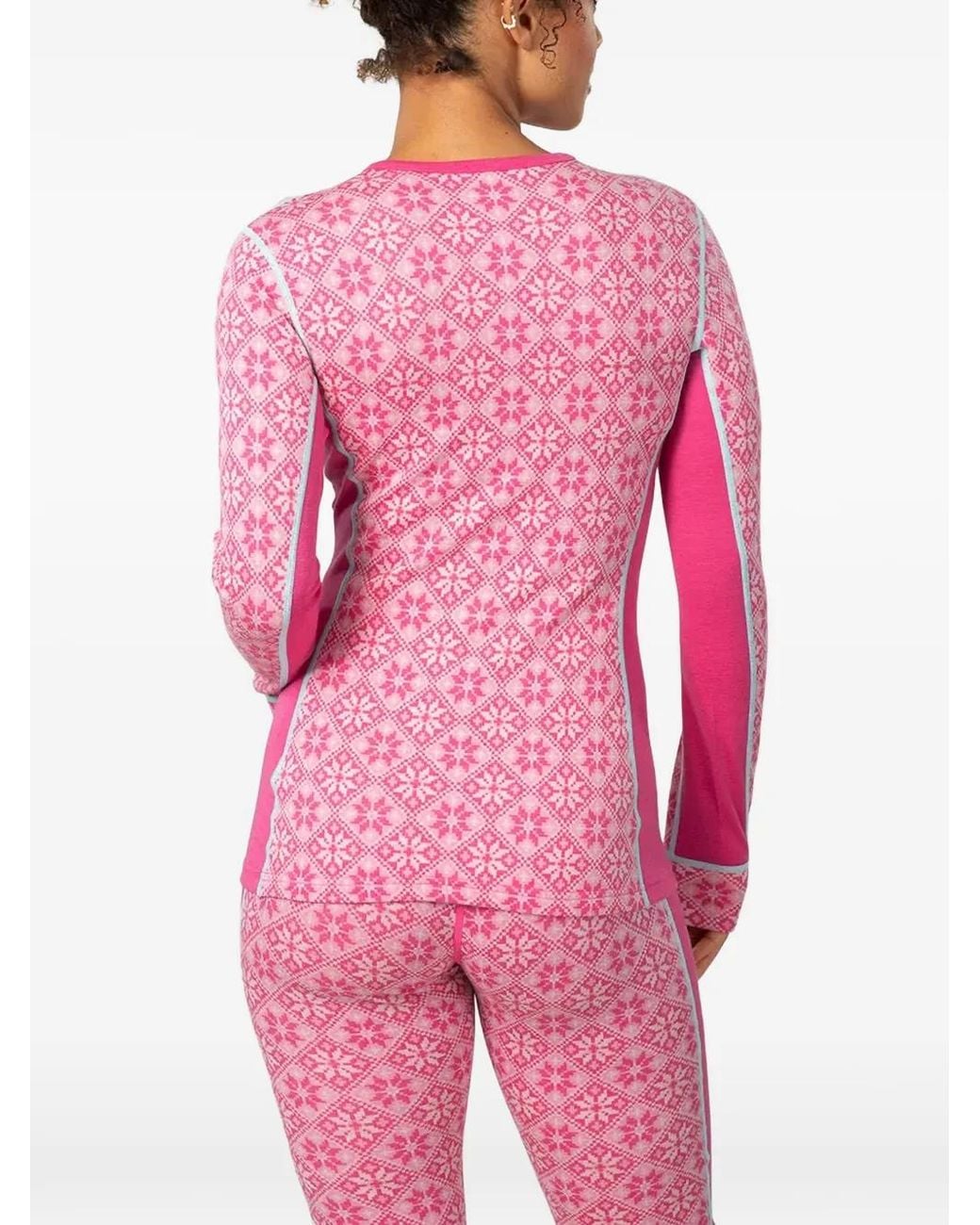 Kari Traa Pink Rose Button-Front Base-Layer Top