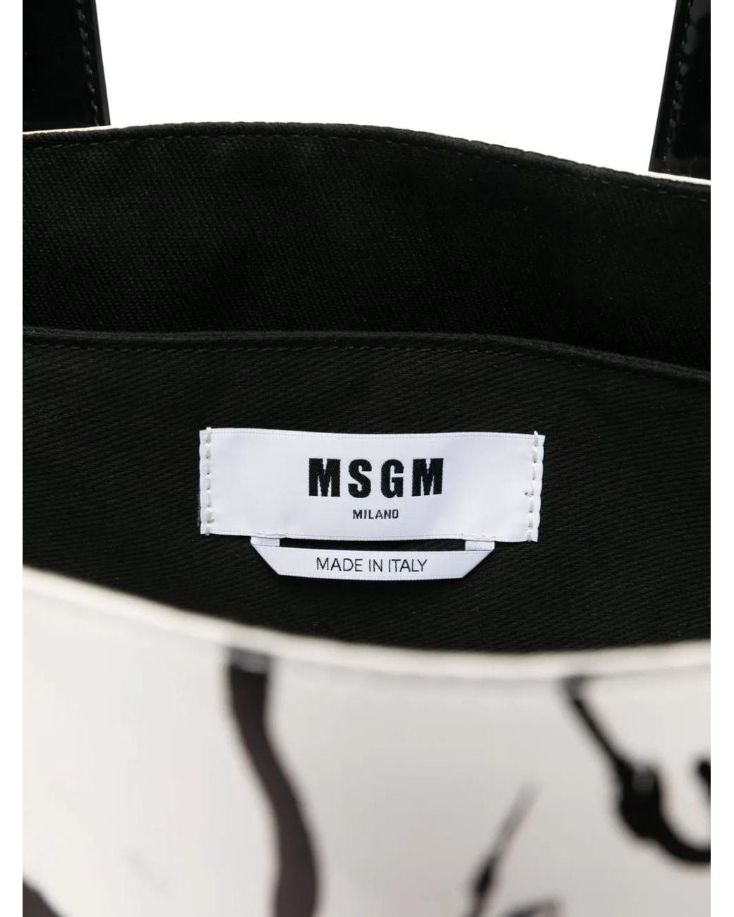 MSGM White Rabbit-Print Tote Bag