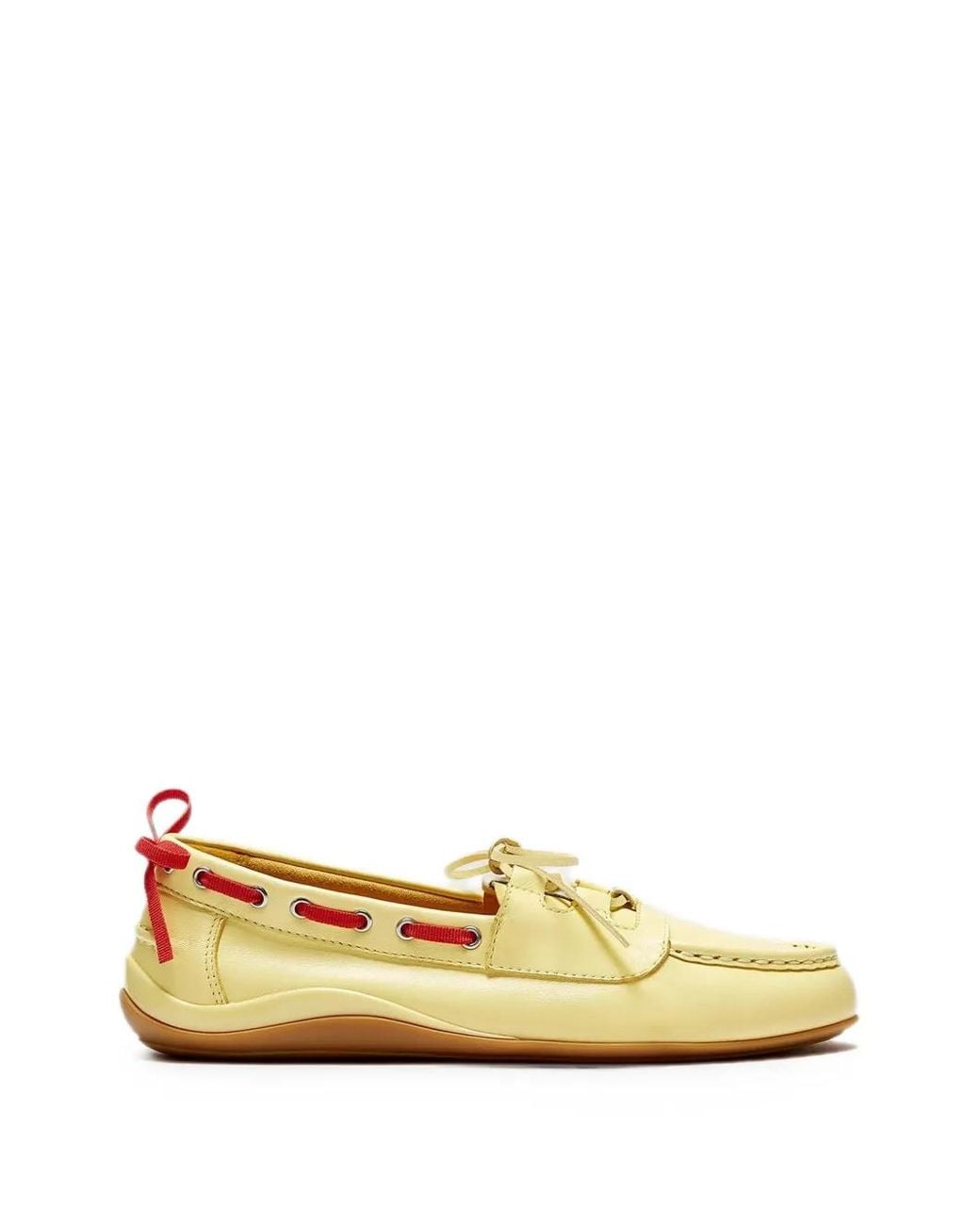 LILI CURIA Metallic Mara Leather Boat Shoes