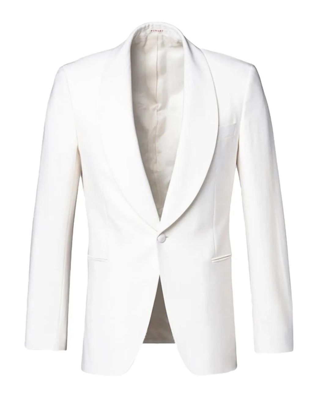 Fursac White Shawl-Collar Single-Breasted Suit Jacket for men