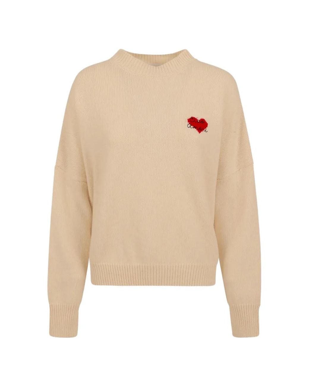 Giada Benincasa White Heartbeat Logo-Embroidered Sweater