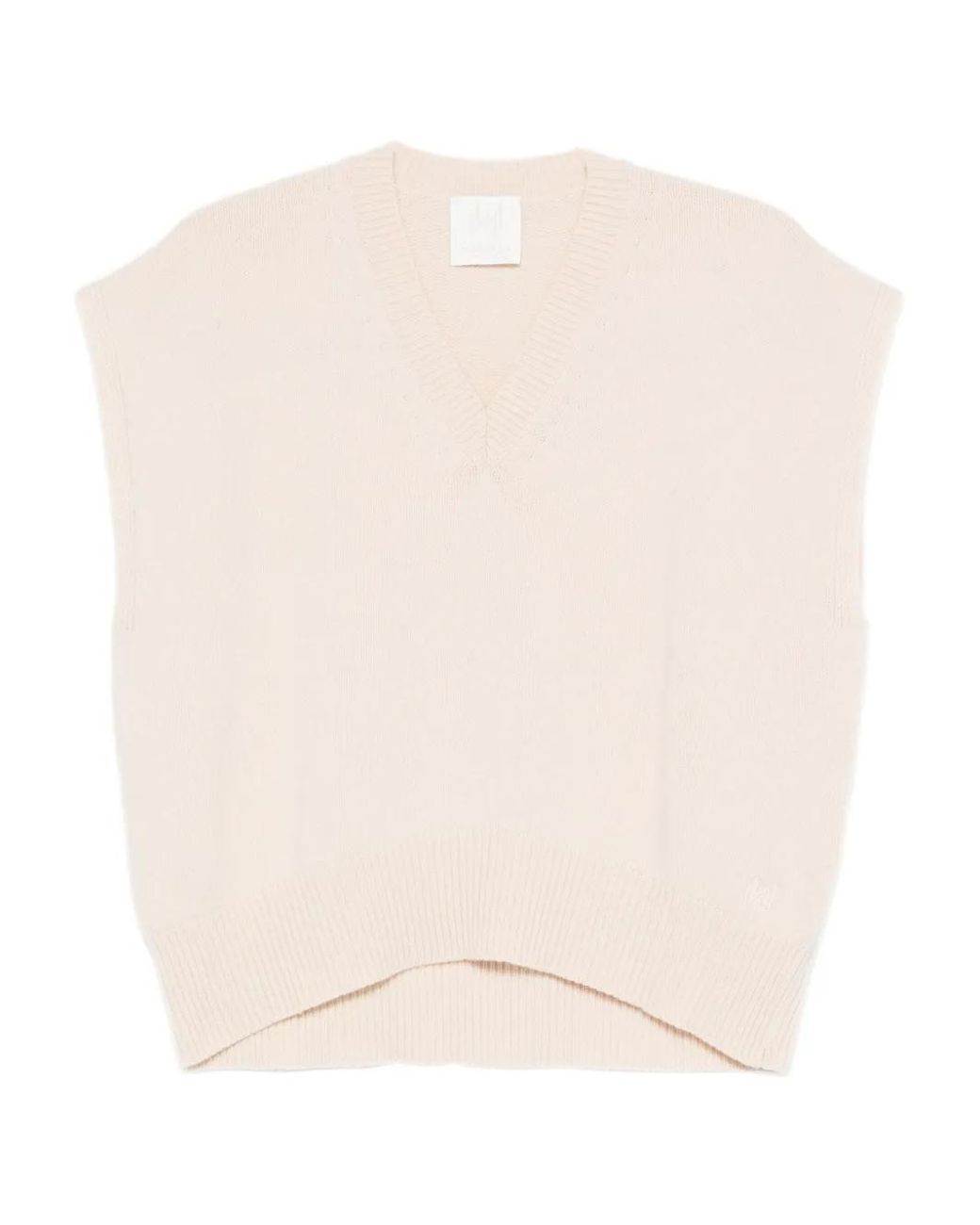 Marella Natural V-Neck Sleeveless Vest