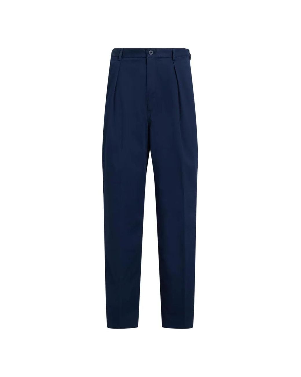 Ralph Lauren Blue Pleated Chino Pants for men