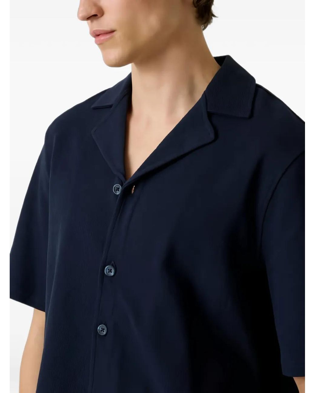 Guess Black Knitted Bowling Shirt for men