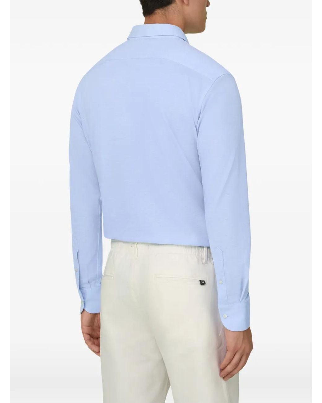 Camisa Con Botones Boggi de hombre de color Blue