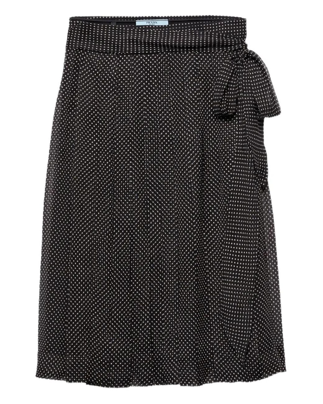 Prada Chiffon Rok Met Print in het Black
