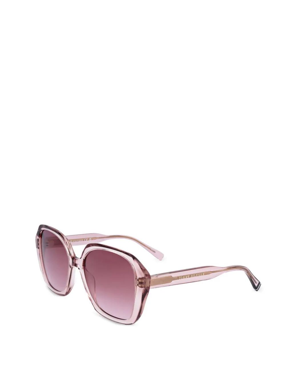 Tommy Hilfiger Pink Geometric-Frame Sunglasses