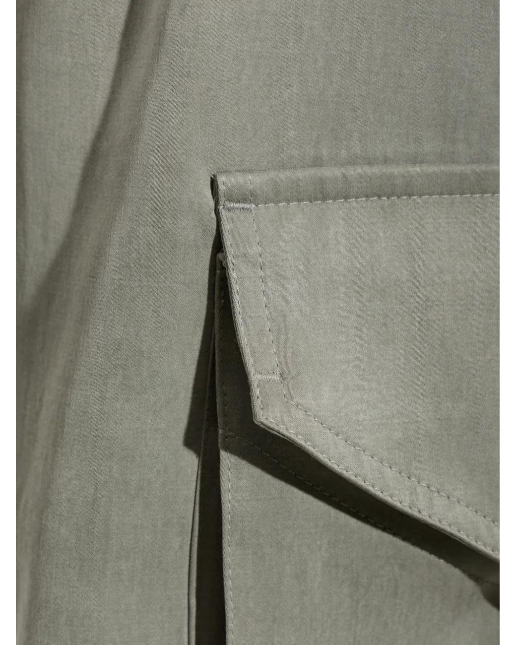 Giorgio Armani Gray Short À Détails Plissés for men