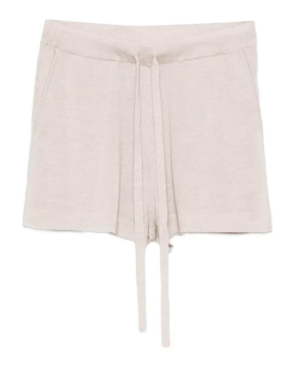 P.A.R.O.S.H. Natural Drawstring-Waist Shorts