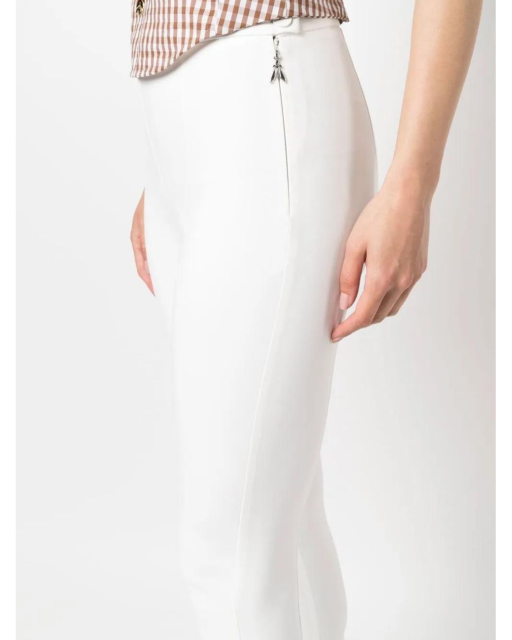Patrizia Pepe White Slim-Fit Trousers