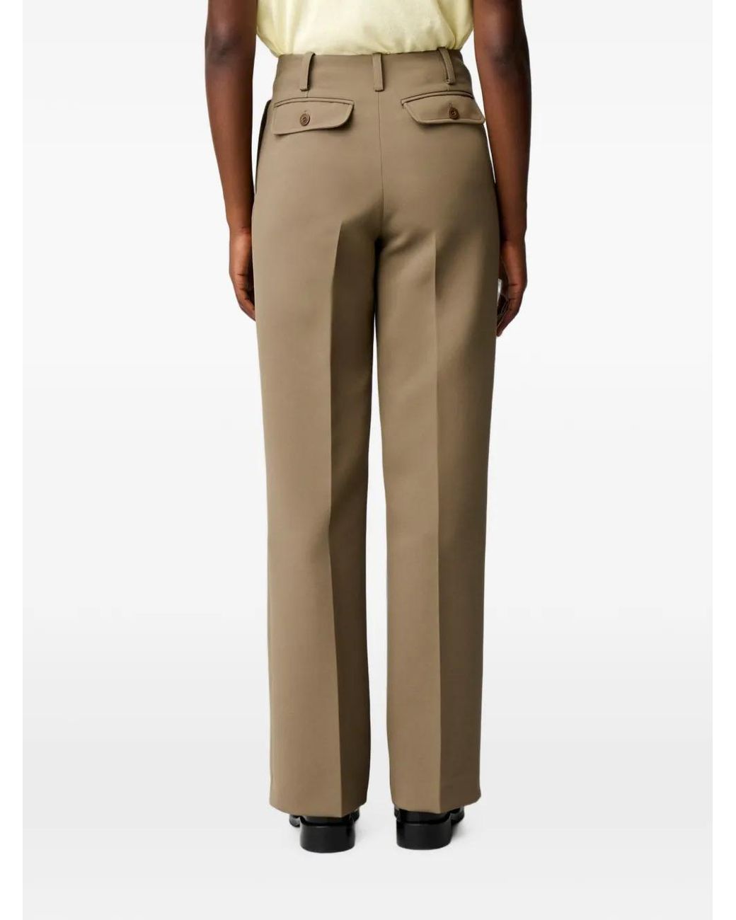 Claudie Pierlot Natural Pantalon À Coupe Droite
