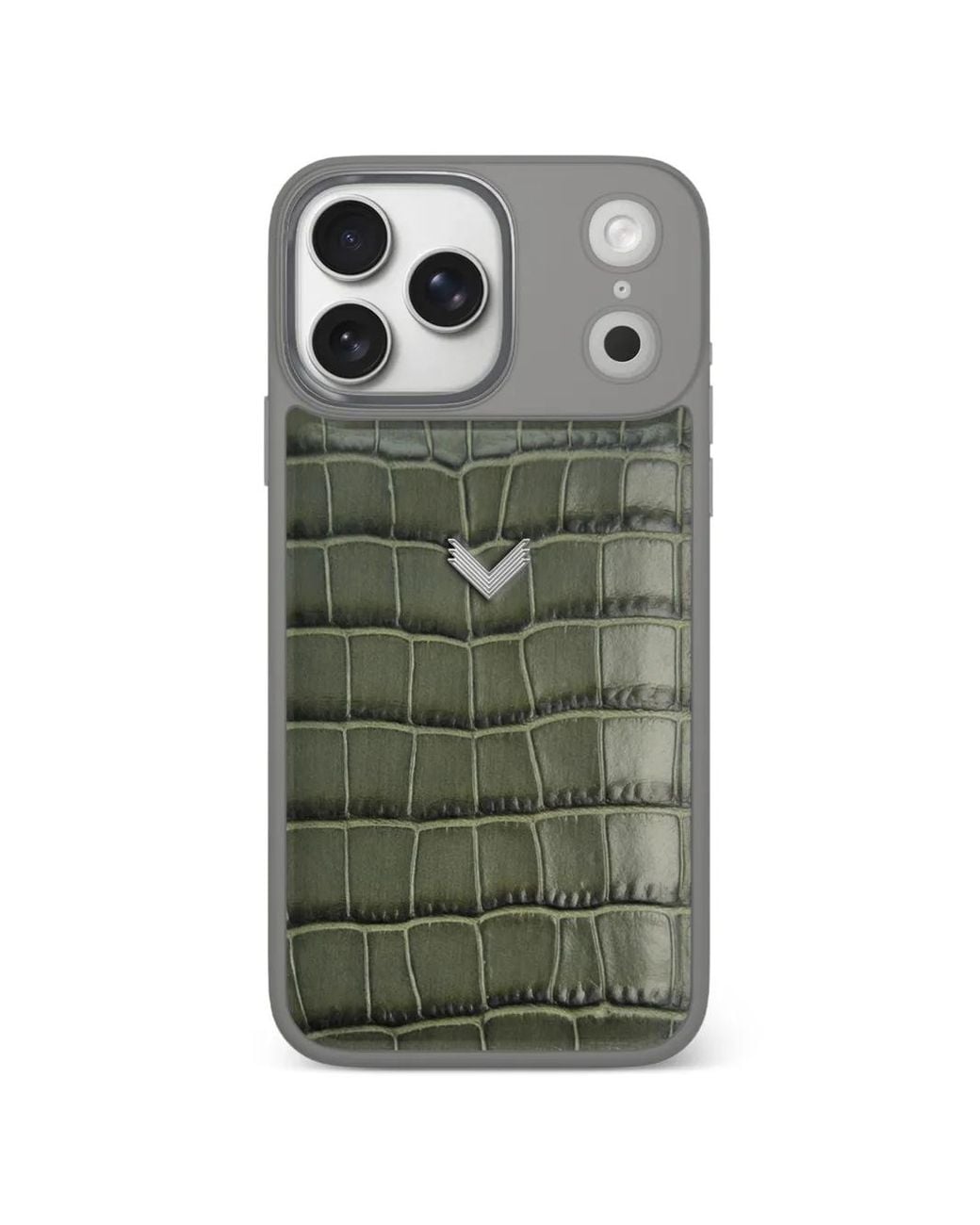 Velante Green Coque D'Iphone 17 Pro Max À Effet Peau De Crocodile