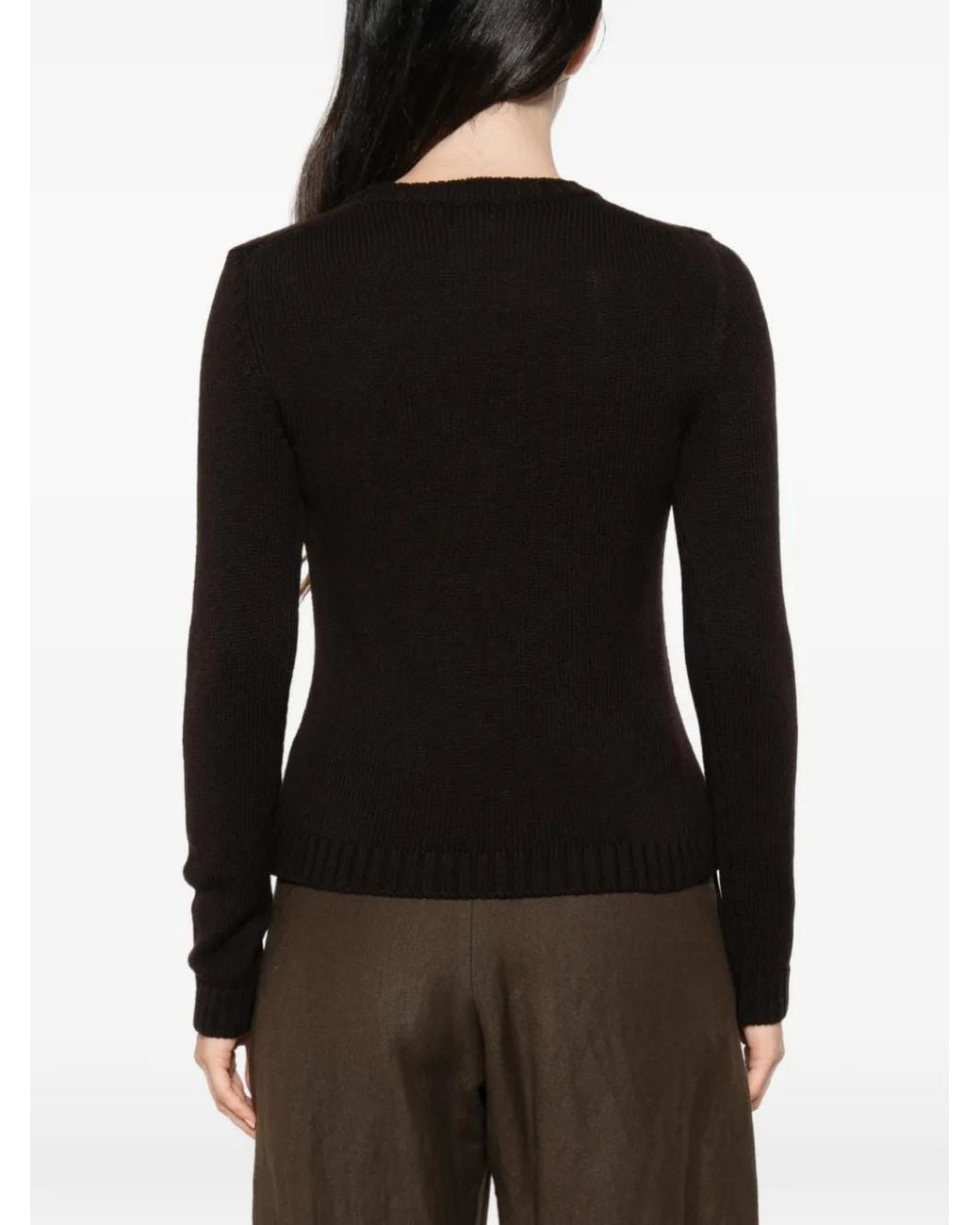 Base London Black Ribbed-Knit Sweater
