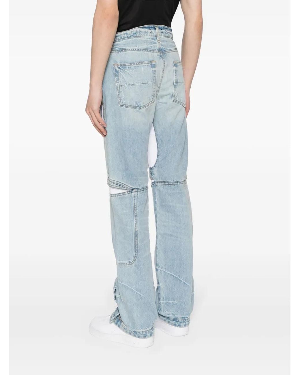 Amiri Blue Mx-3 Jeans With Mesh Inserts for men