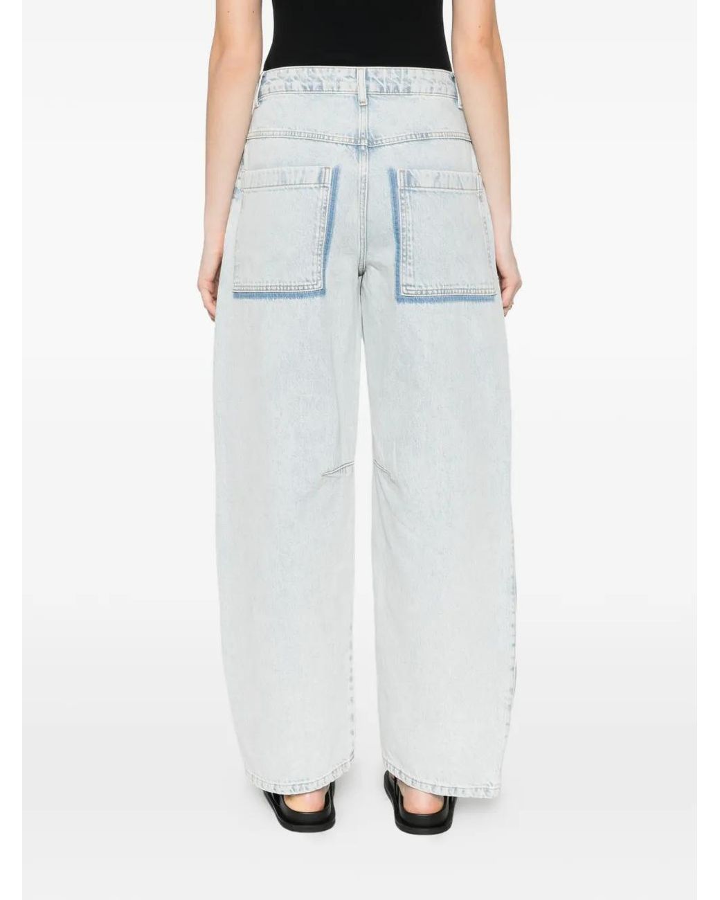 Herskind White Buttoned Wide-Leg Jeans