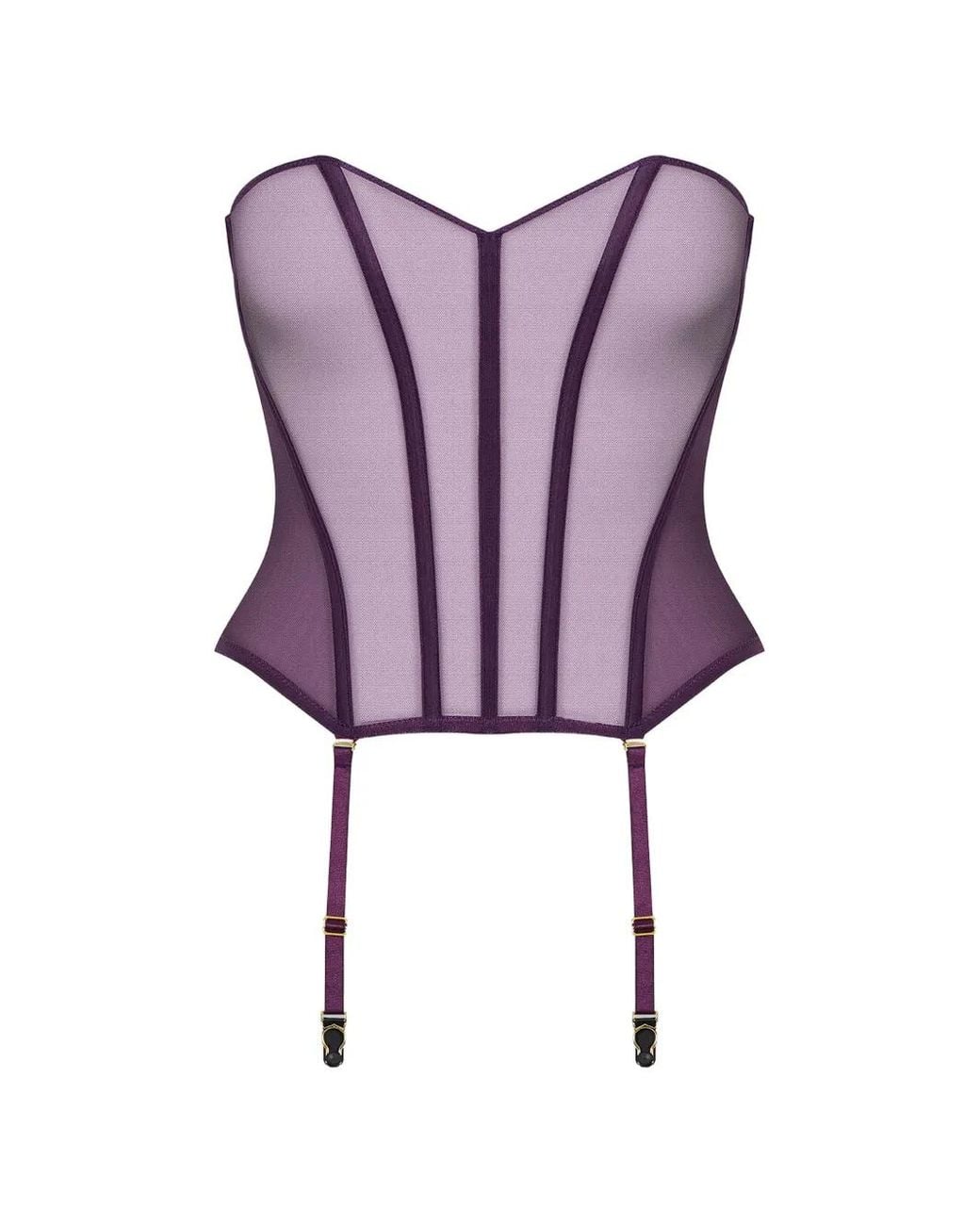Maison Close Black L'Amoureuse Mesh-Panelling Corset