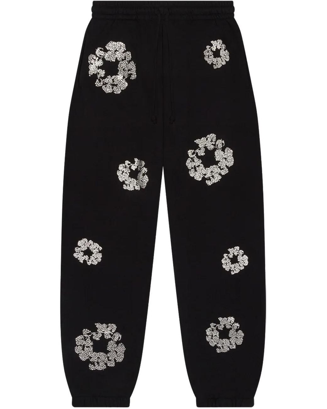 DENIM TEARS Black Swarovski Wreath Track Pants for men