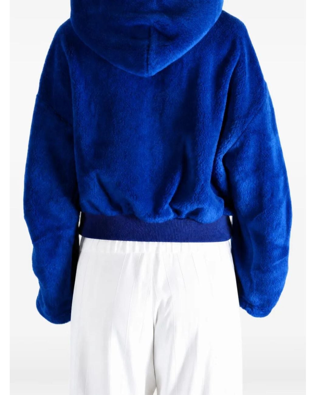 MM6 by Maison Margiela Blue Fleece Zip-Up Hoodie