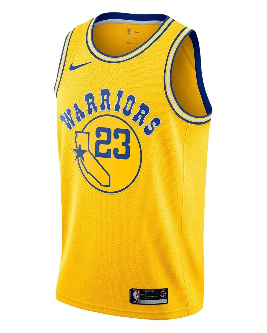 Nike Yellow Nba Gsw Hardwood Classics Jersey for men