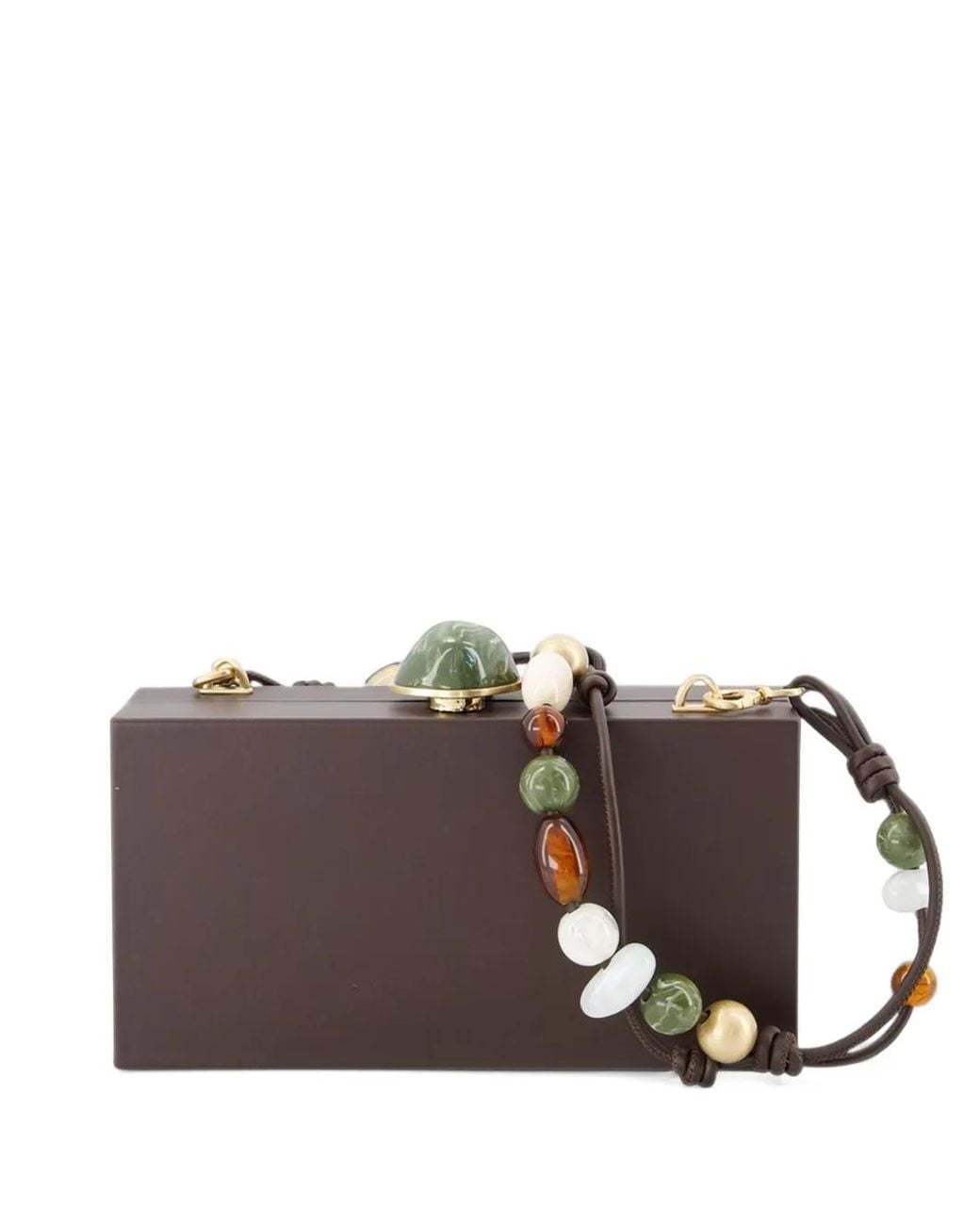 Cult Gaia Brown The Backgammon Clutch