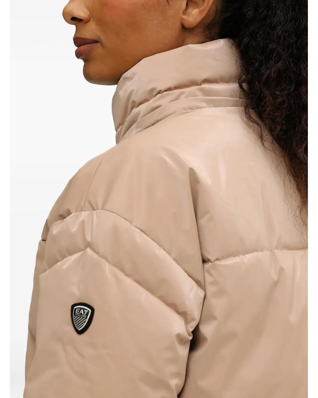 EA7 Black Padded Design Jacket