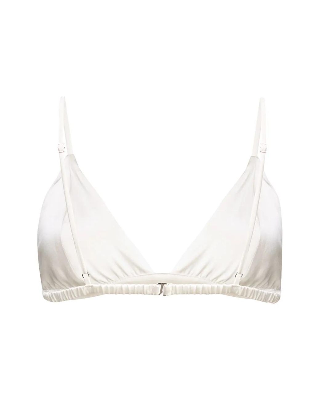 Fleur du Mal White Luxe Triangle Bra