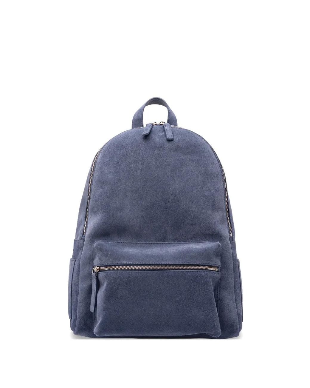 Orciani Blue Laio Suede Zip Backpack for men