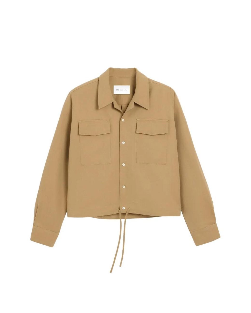 AMI Natural Cotton And Linen Long Sleeves Shirt for men