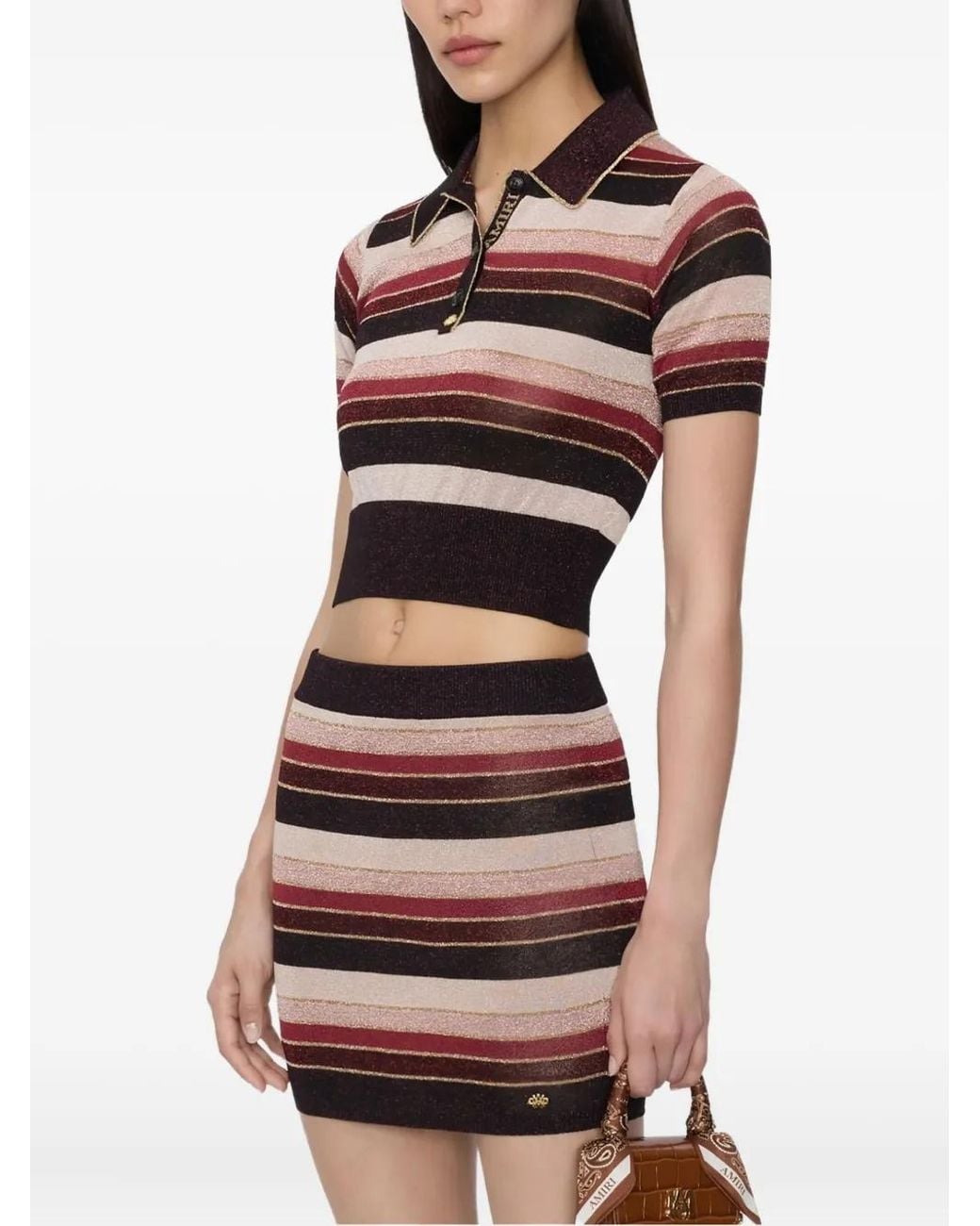 Polo À Rayures Amiri en coloris Red