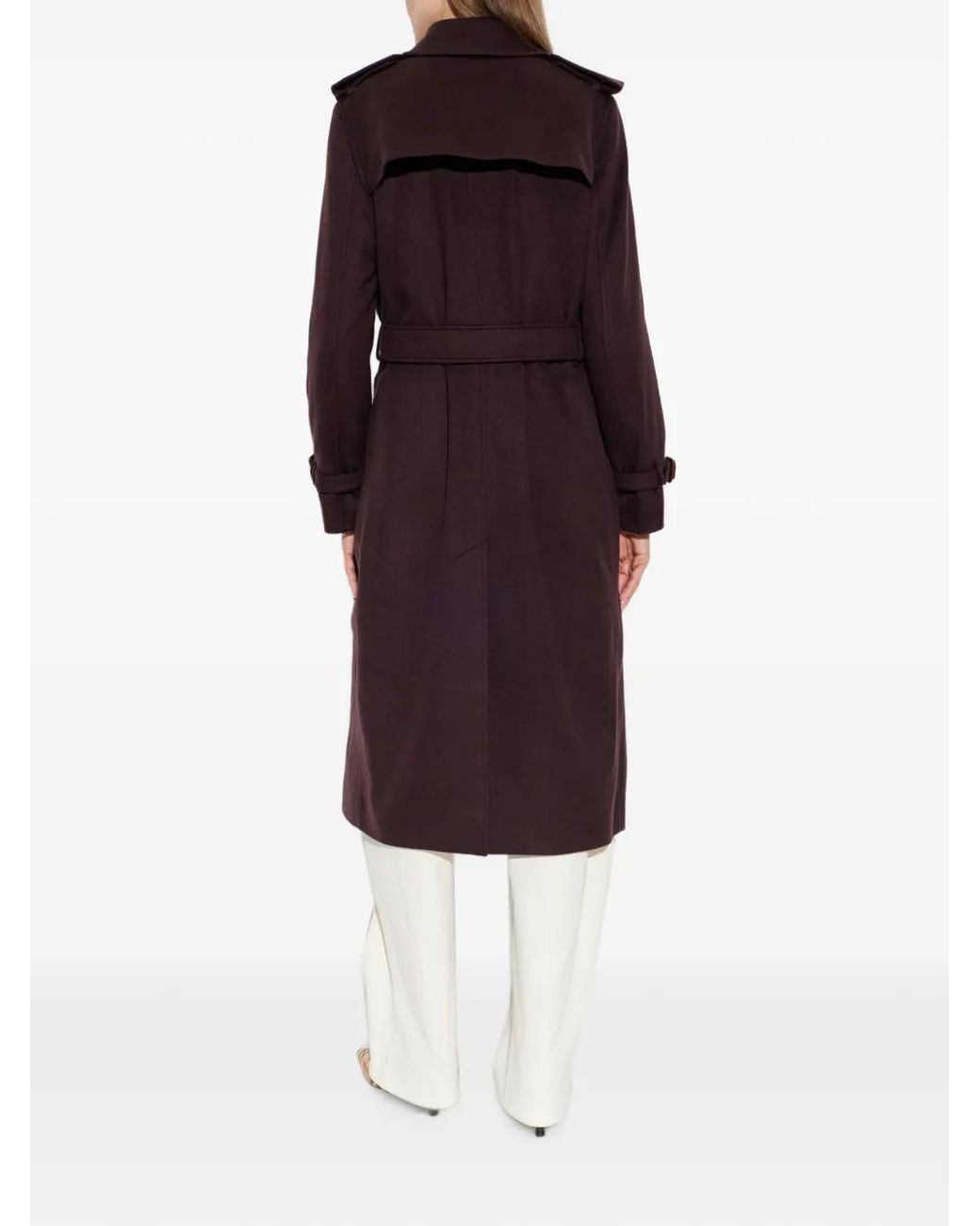 Burberry Purple Kensington Double-Breasted Coat