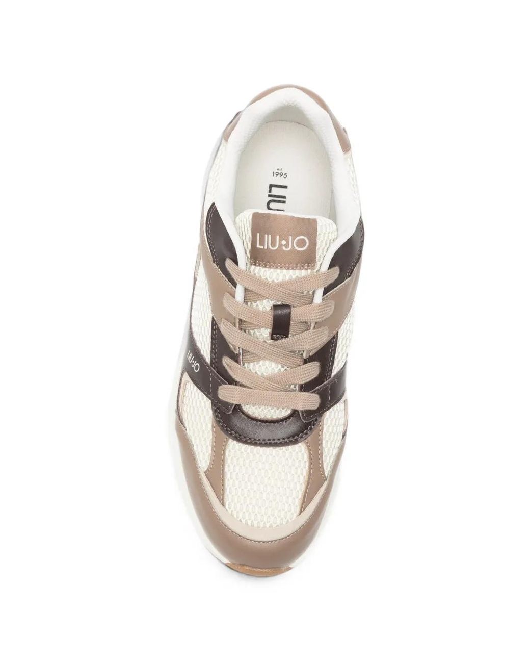 Liu Jo White Panelled Mesh-Detail Sneakers for men