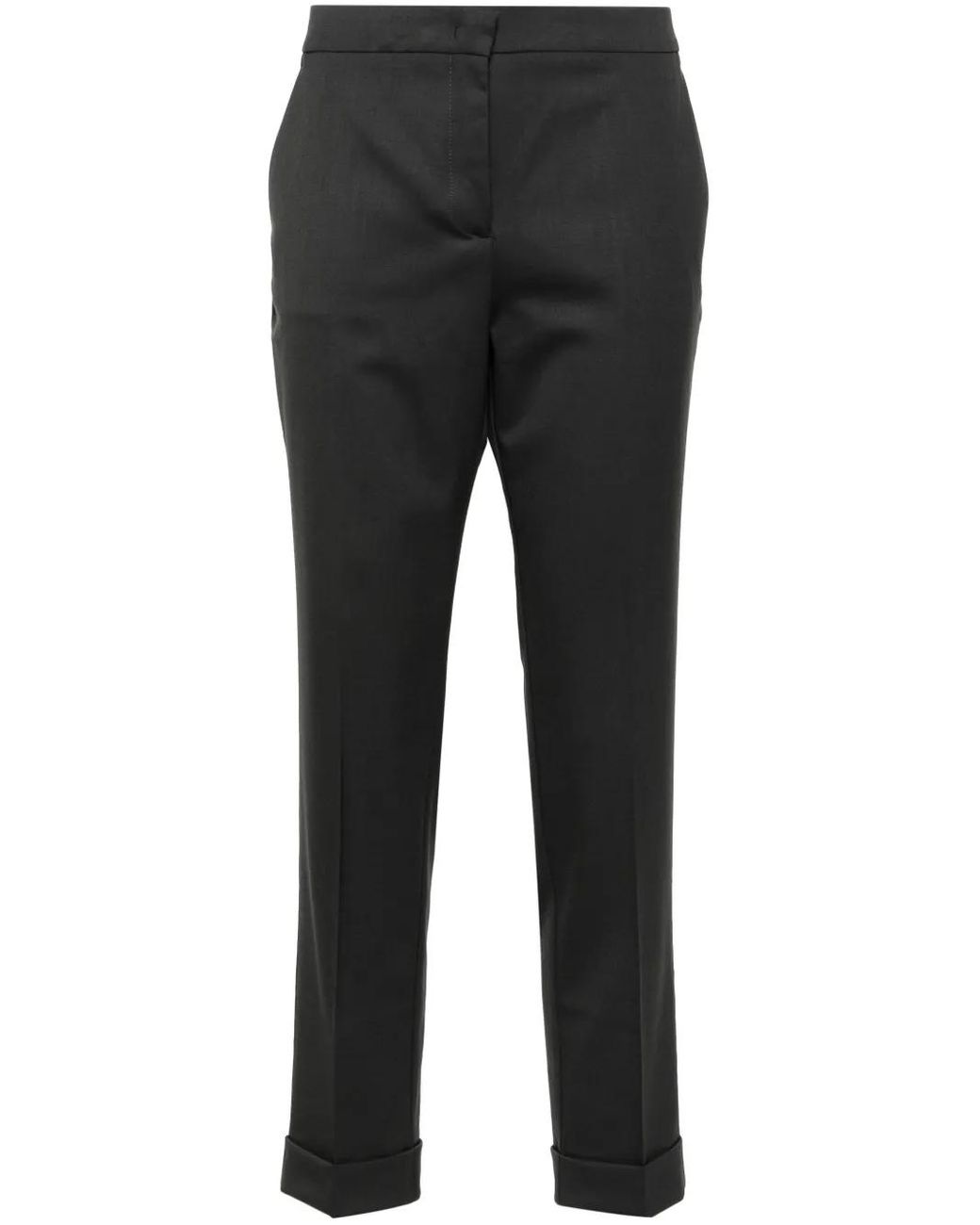 Etro Black Wool-Blend Classic Fit Pants
