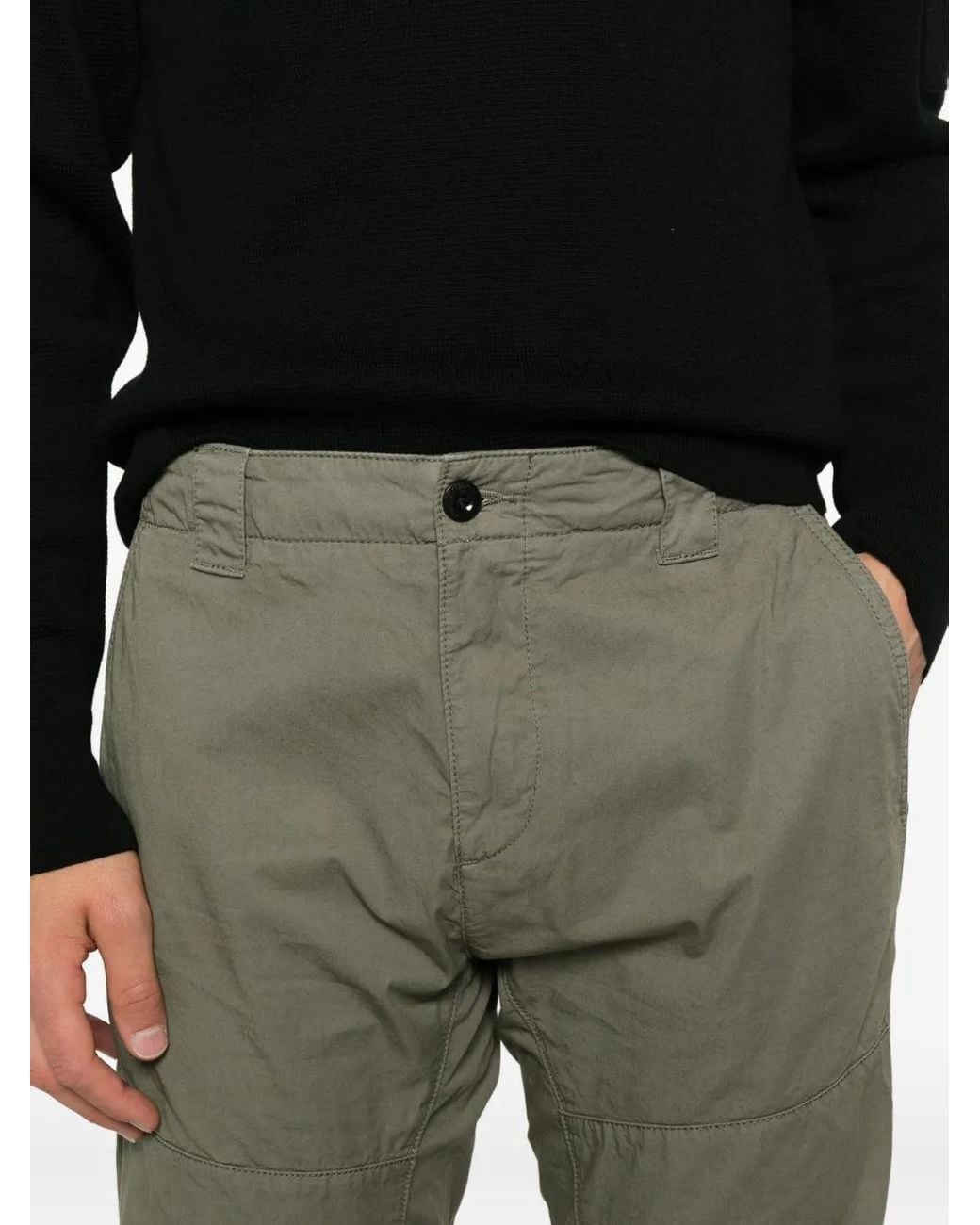C P Company Gray C.P.Company Panelled Trousers for men