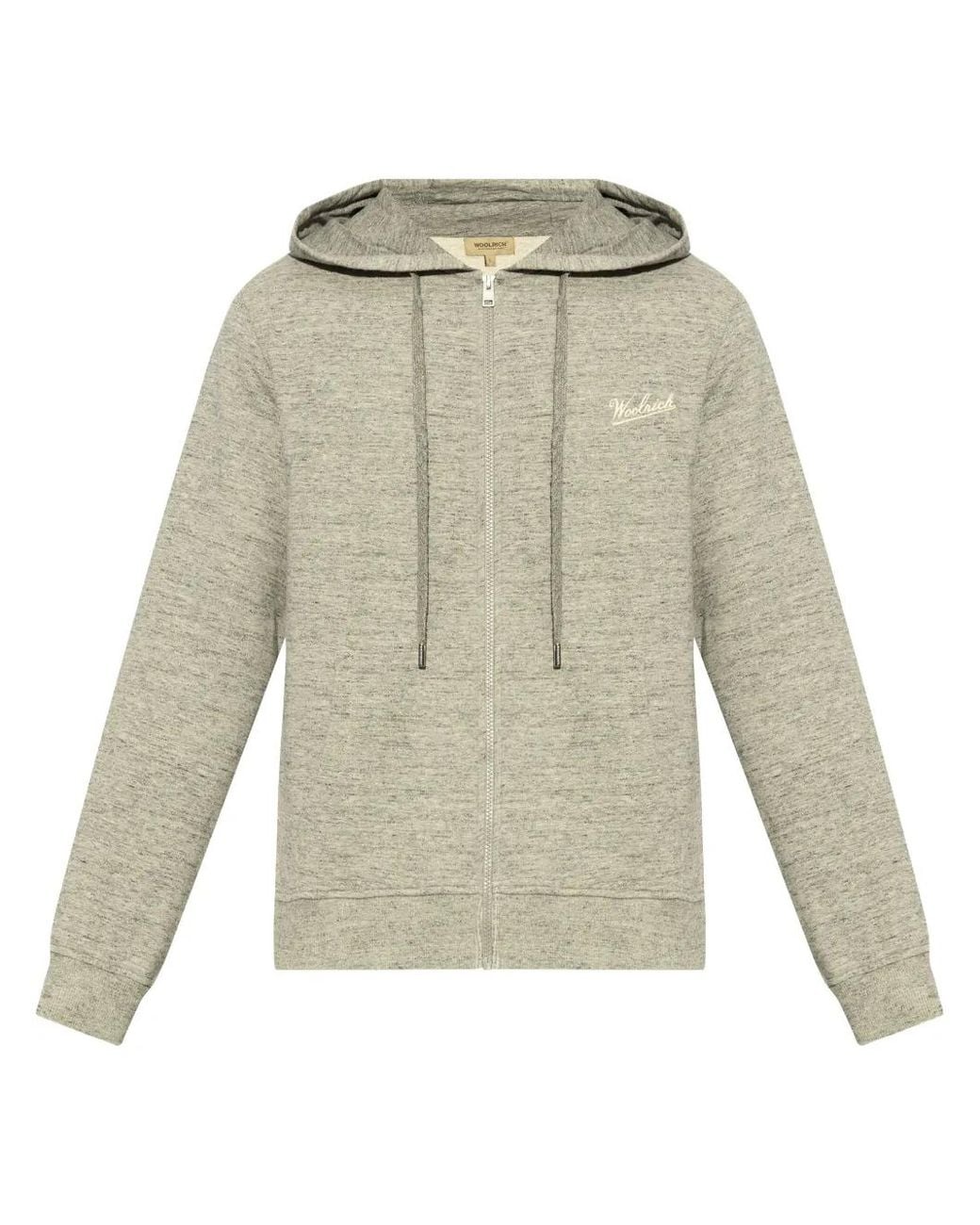 Woolrich White Logo-Print Hoodie for men