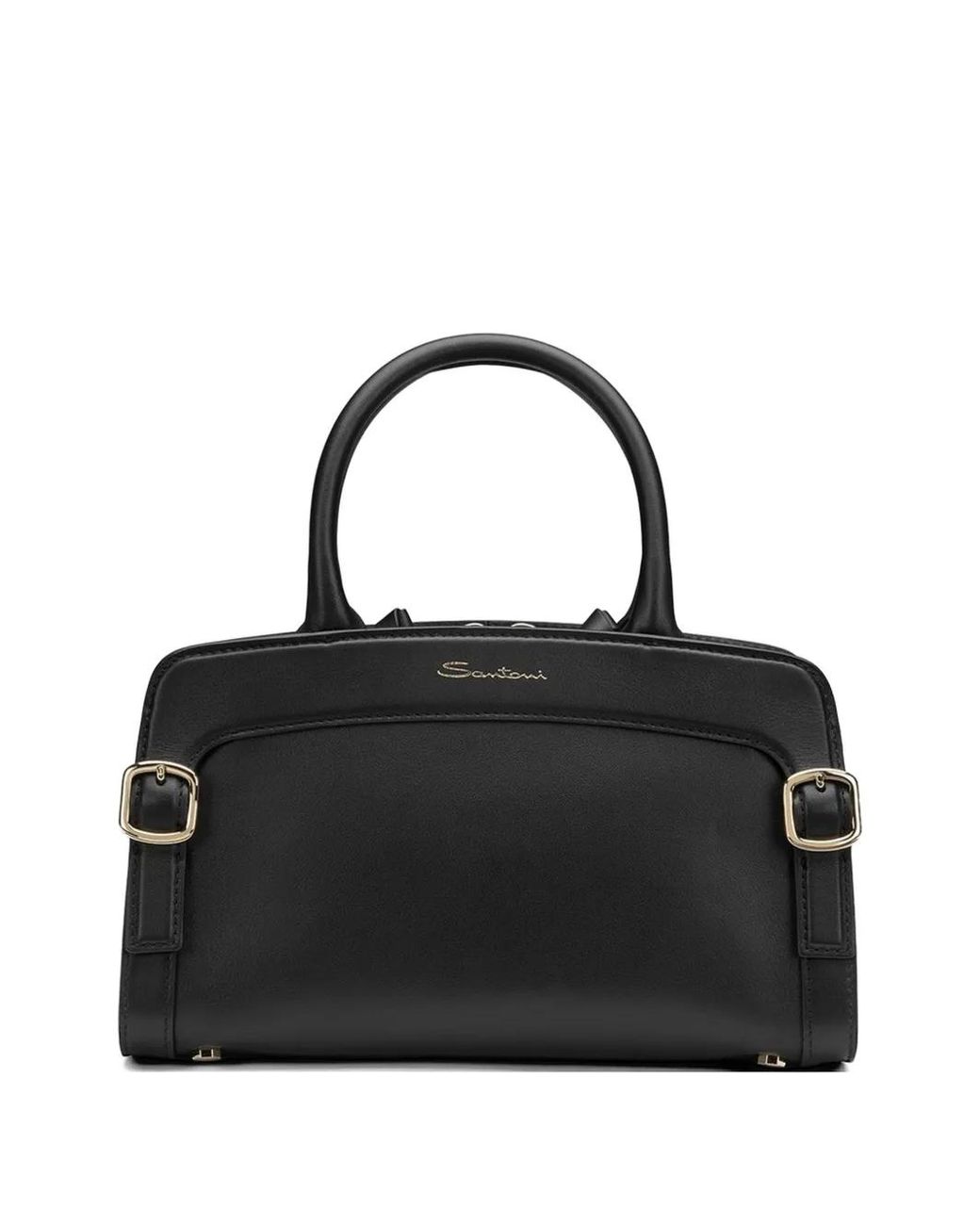 Santoni Black Sac Cabas À Détail De Boucle