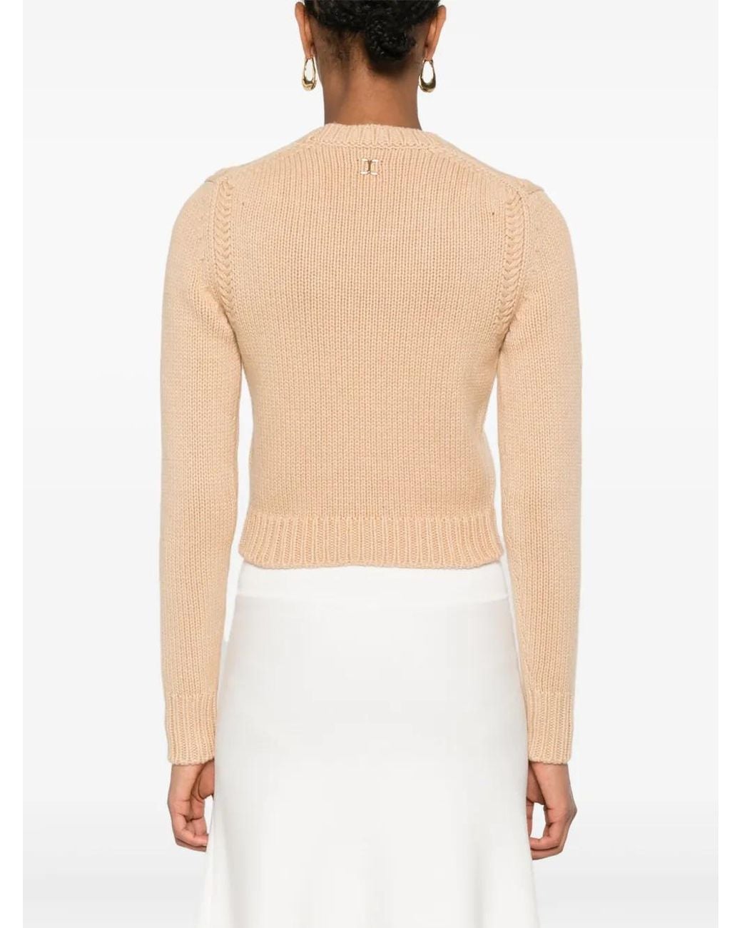 Chloé Natural V-Neck Cardigan